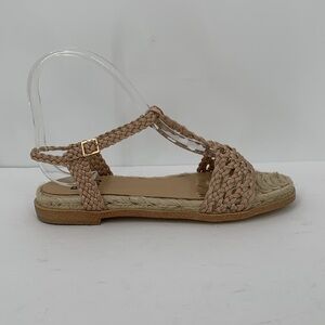 Bibi Lou Anthropologie coventry espadrille sandal t-strap shoe flat boho 36 6